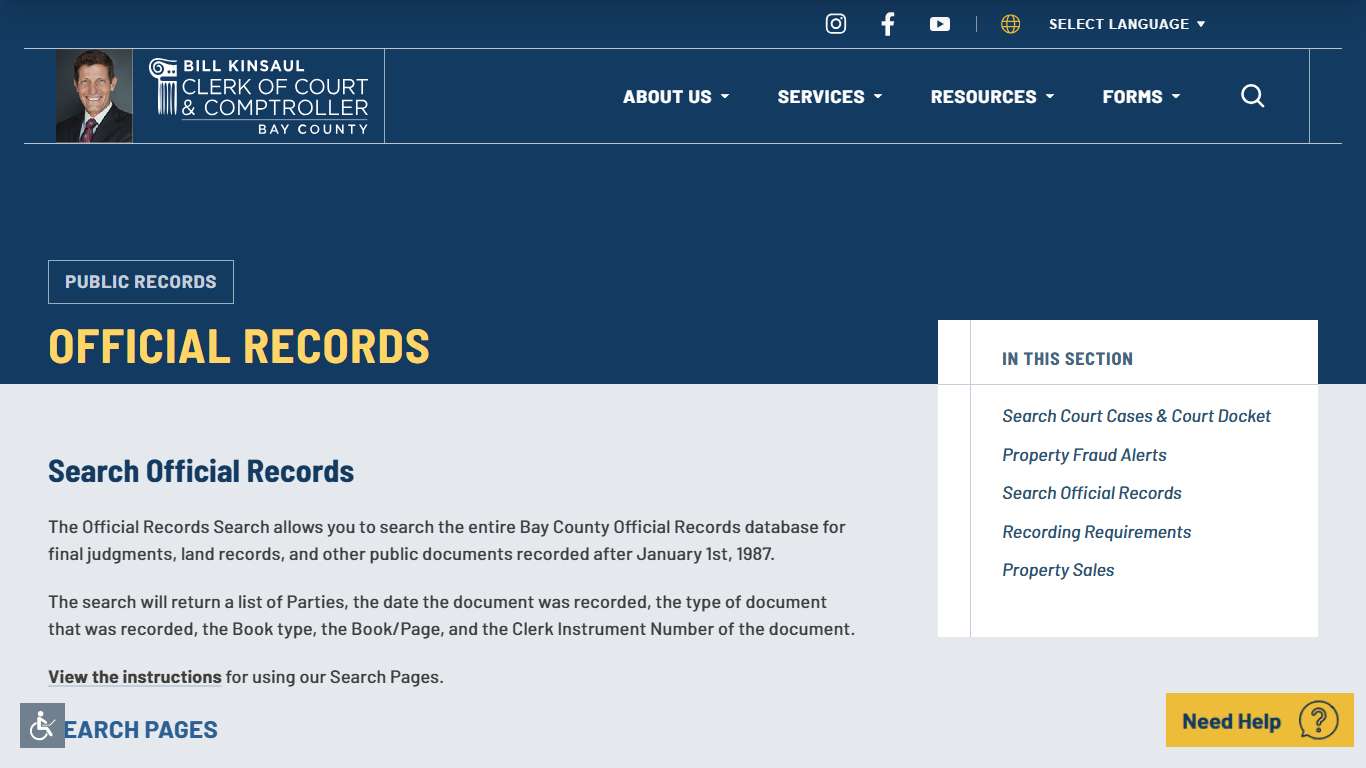 Search Official Records | Bay County Clerk of Court & Comptroller