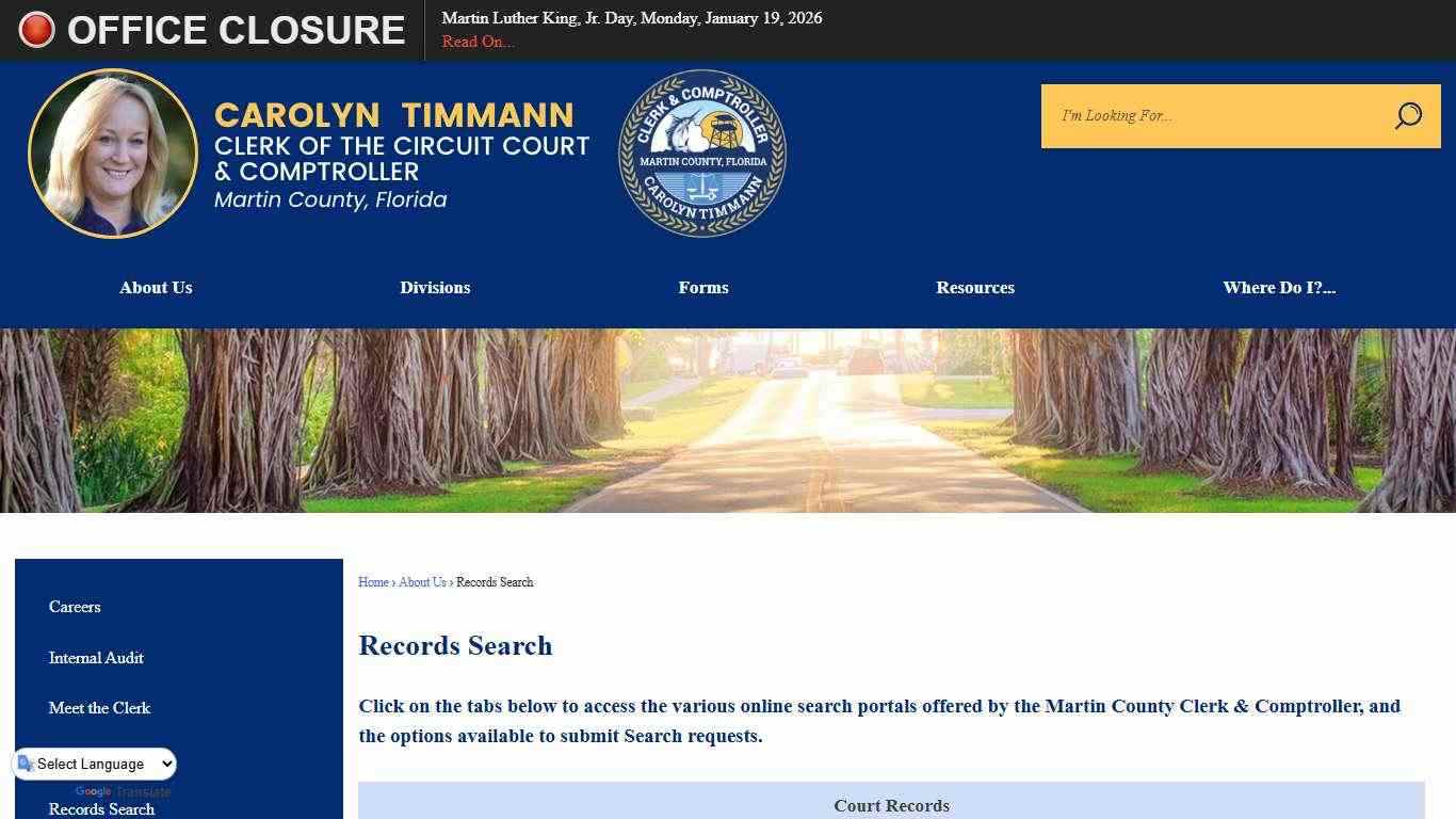 Records Search | Martin County Clerk