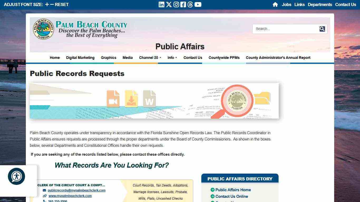 Public Affairs Public Records Requests